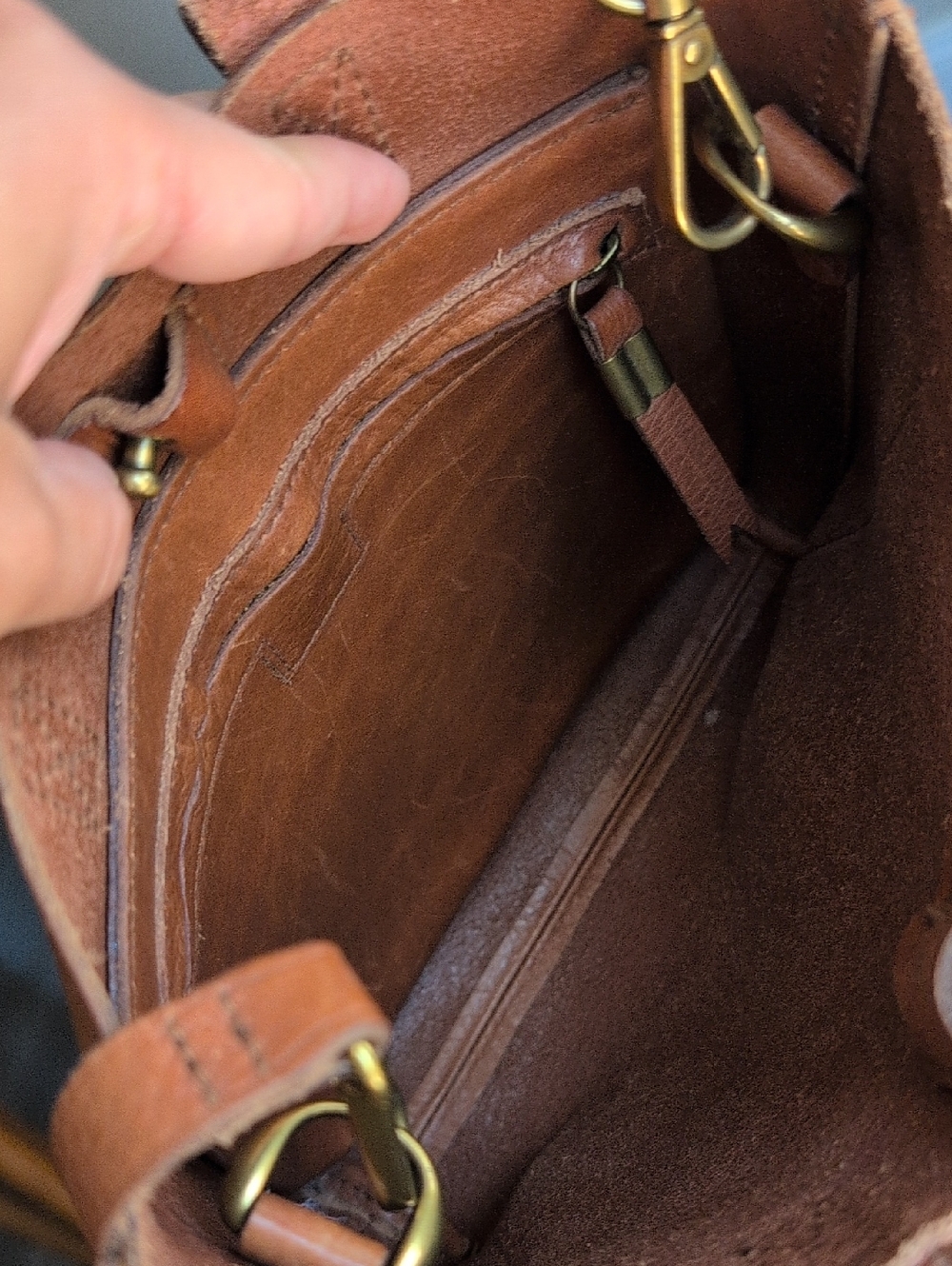✨Madewell Brown Leather Mini Tote with Crossbody Strap - Picture 7 of 7